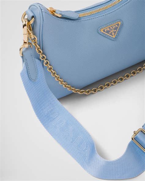 prada blue bag fur.